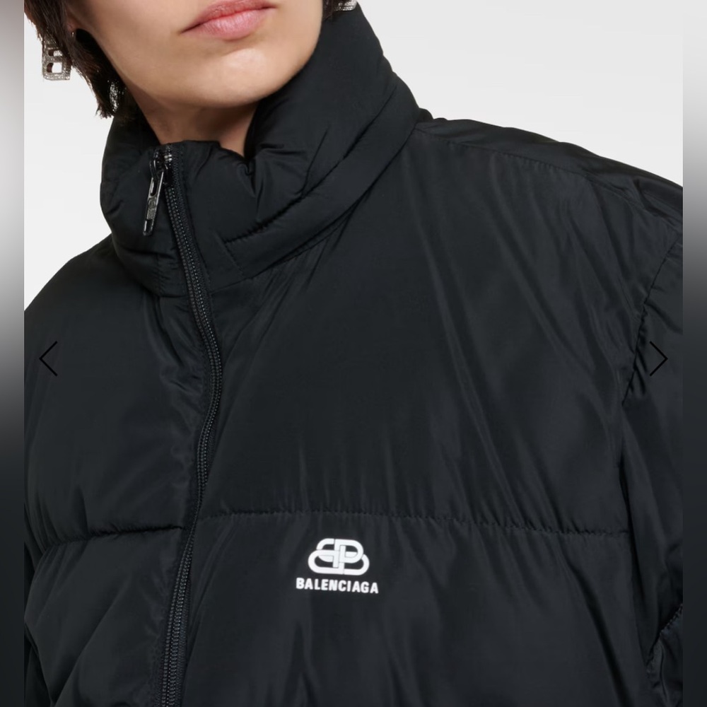 Unisex Balenciaga Black Puffer micro-faille Jacket - Picture 4 of 9